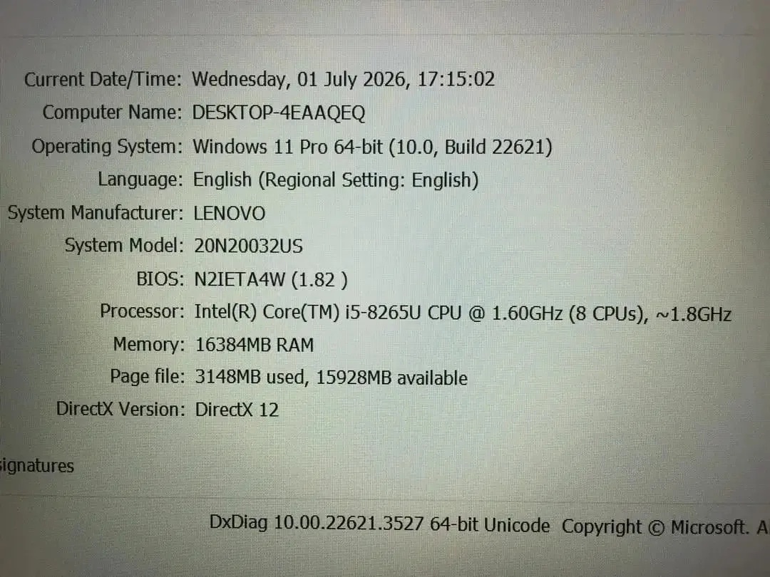 Laptop Lenovo ThinkPad T490 Core i5Gen8 Ram 16GB SSD 256GB Slim Mulus - Image 9 of 10