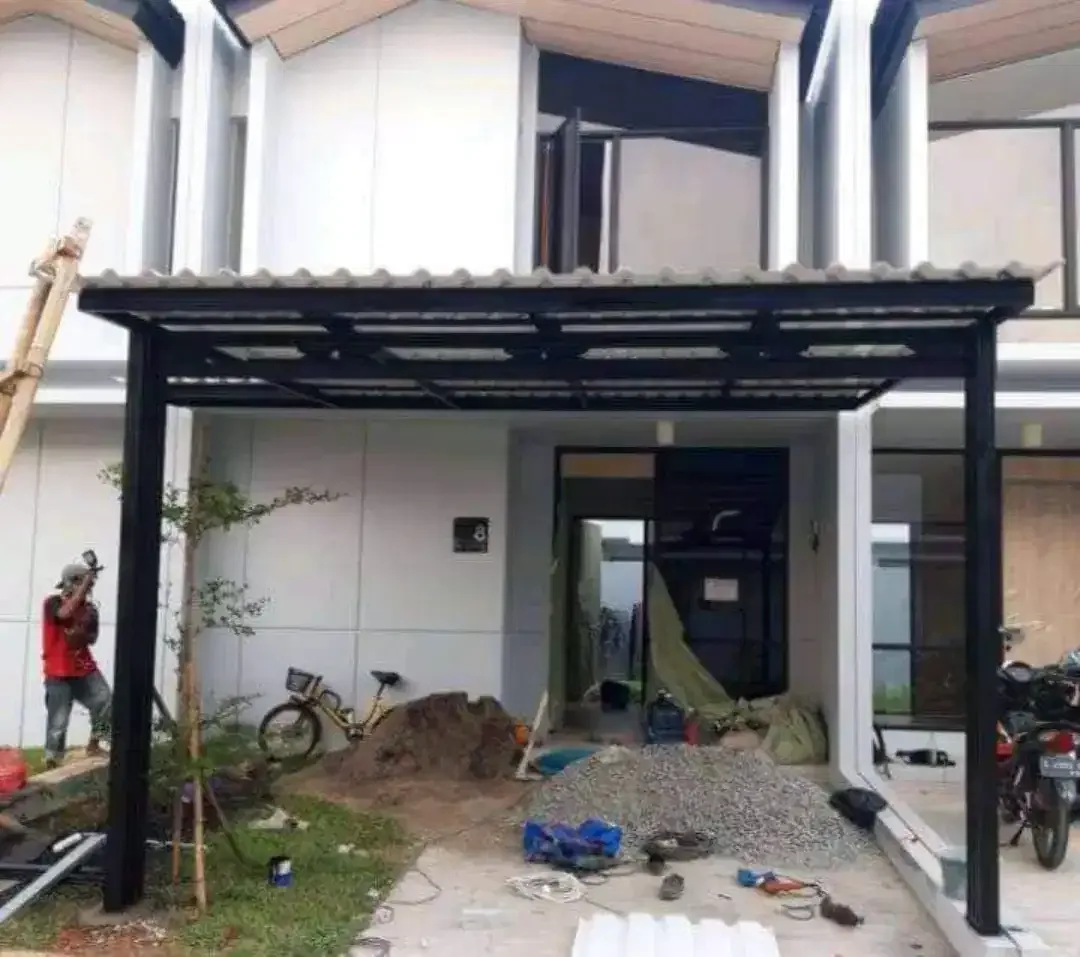 Kanopi , Canopy besi hollo, rangka baja ringan plafon PVC, . - Image 2 of 7
