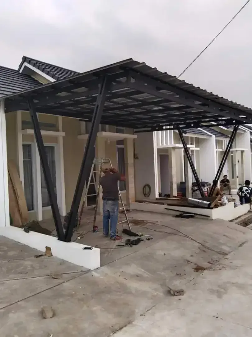 Kanopi baja ringan, rangka baja ringan, Canopy besi hollo, plafon PVC - Image 1 of 9