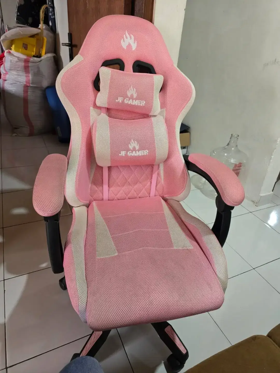 Kursi Kerja Kantor JF Gaming Putar Jaring Chair Arm Rest Kondisi BAGUS - Image 1 of 5