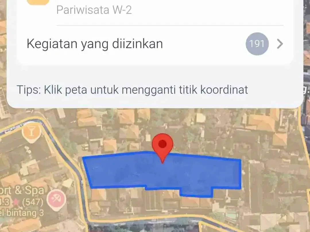 dijual tanah  2610m² IDR GLOBAL 50 milyar nego dekat pantai Legian Badung Bali - Image 3 of 5