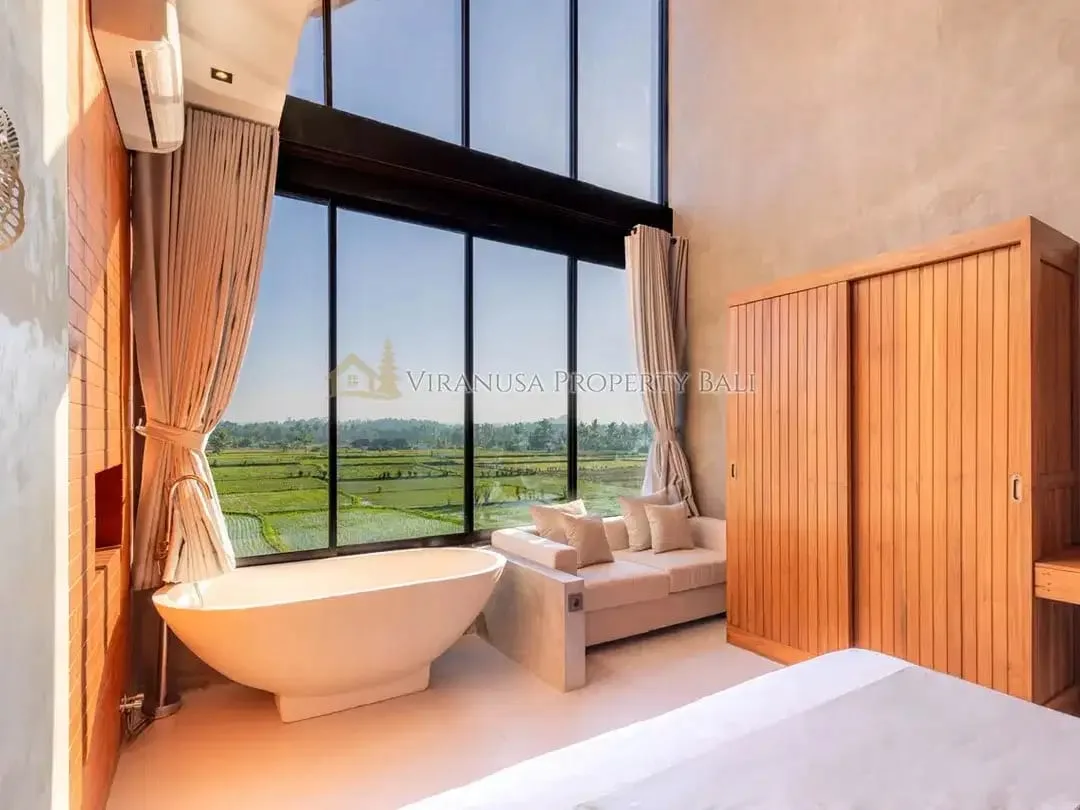 Dua Villa Modern dengan 180° Rice Field View di Ubud - Image 4 of 10