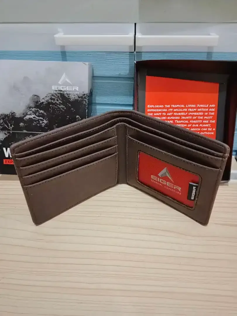 100rb BARU-Promo Dompet Eiger 100% Original Warna Coklat Include Box - Image 2 of 10