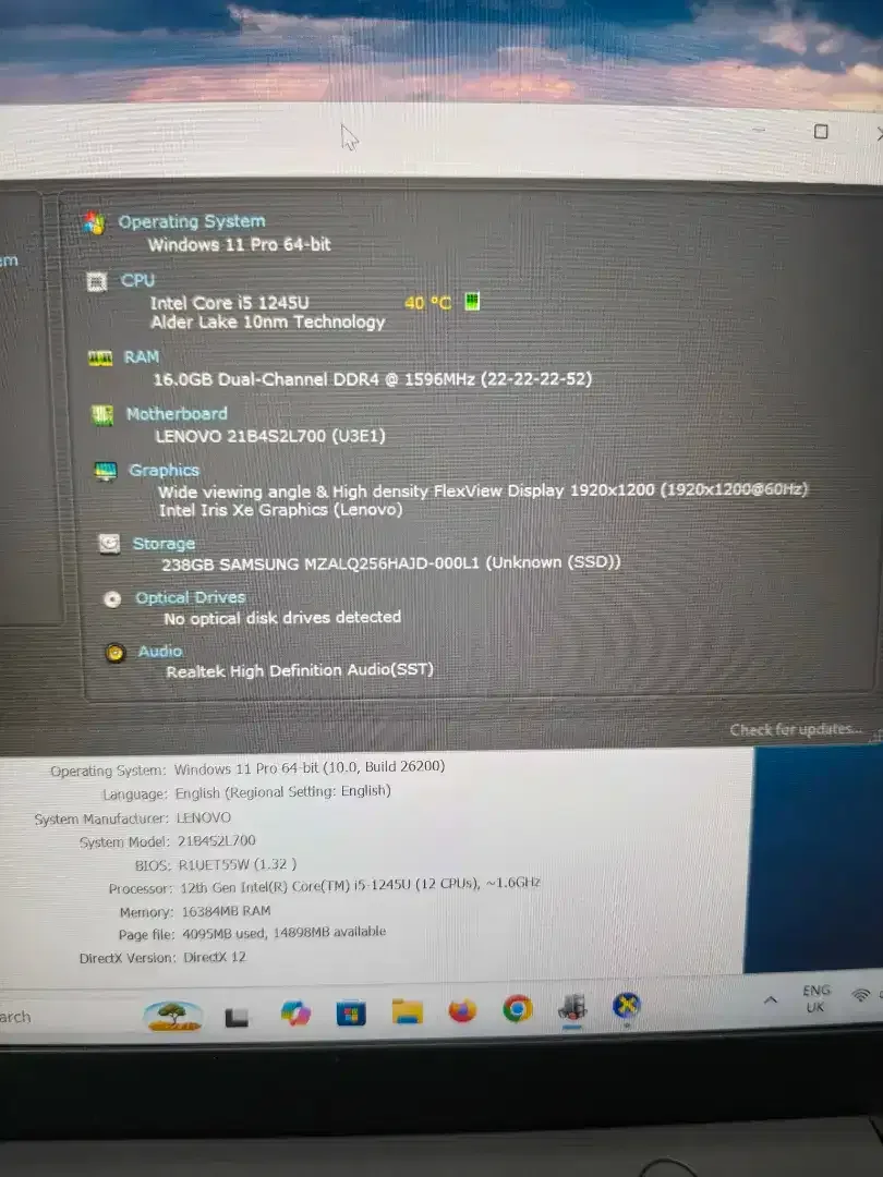 Lenovo Thinkpad L13 Gen3 intel Core i5 Gen-12 (16/256gb) Mulus JOSS - Image 5 of 5