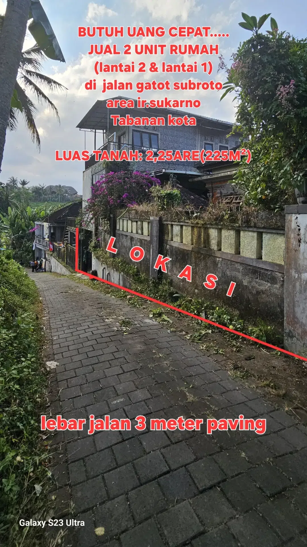 BUC JUAL RUMAH 222M2 dkt RS PURI BUNDA  jln ir sukarno Tabanan Bali - Image 4 of 10