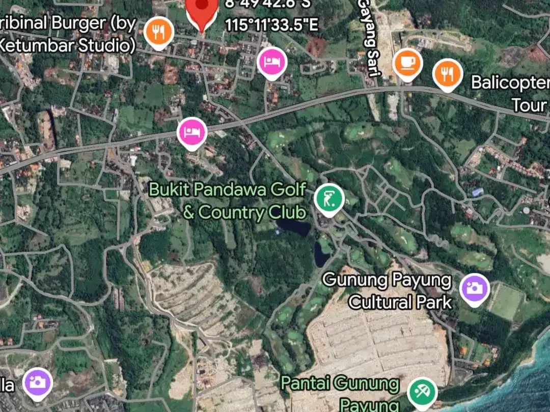 Dijual lahan murah lokasi villa. Posisi lahan hook bagus untuk dibuat menjadi beberapa villa Gunung payung - Nusa Dua - Image 4 of 5
