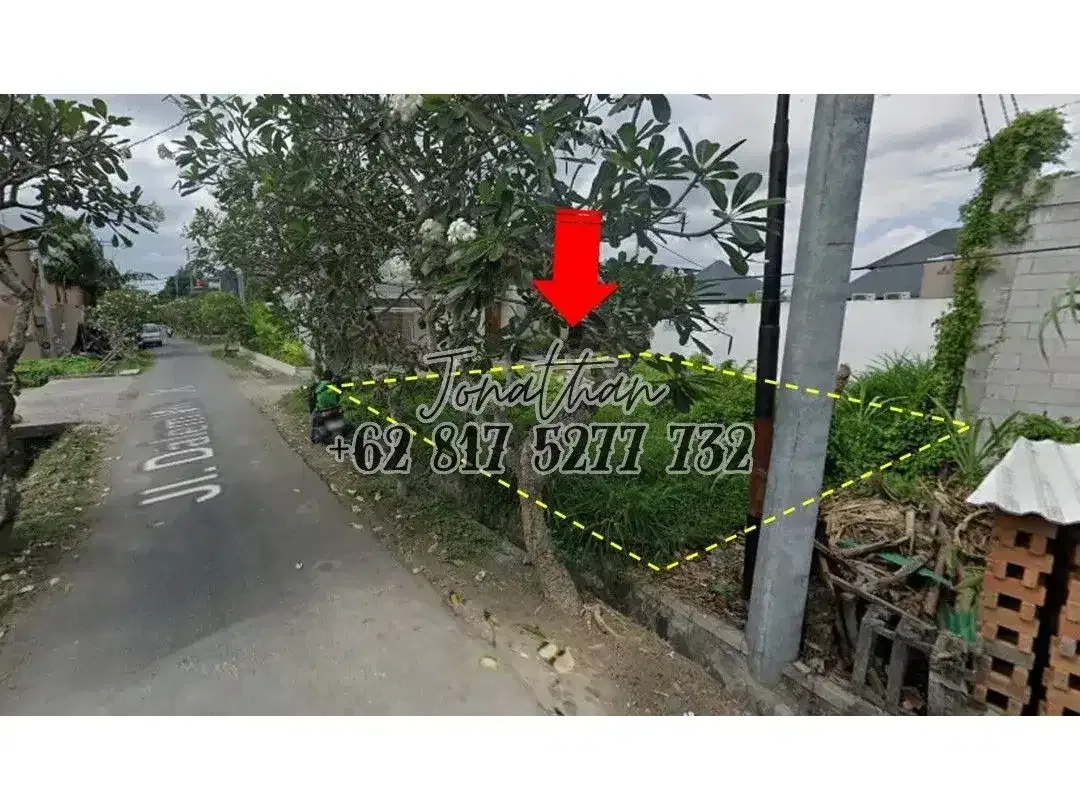 Dijual Tanah Hook Freehold ITR Campuran di Jl Dalem Pererenan Dekat Jalan Raya Canggu - LSKHE - Image 2 of 6
