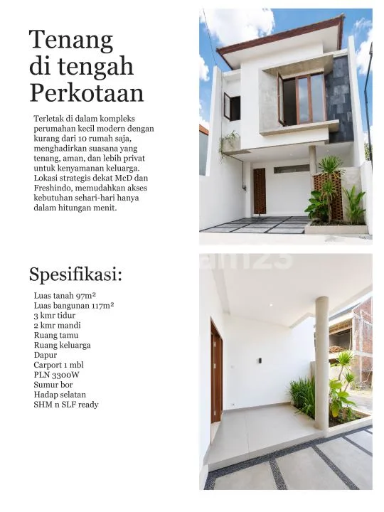 Rumah, Minimalis Modern 2 Lantai, di Denpasar Utara Dekat Freshindo - Image 2 of 4