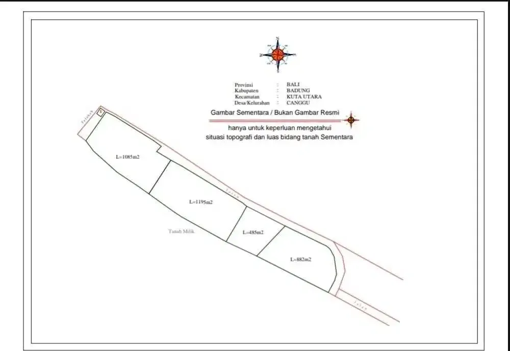 disewakan tanah premium canggu - Image 9 of 9