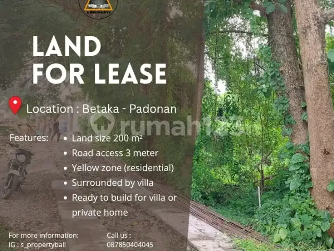 Land For Lease At Betaka - Padonan Suitable For Building Villa - Image 1 of 5