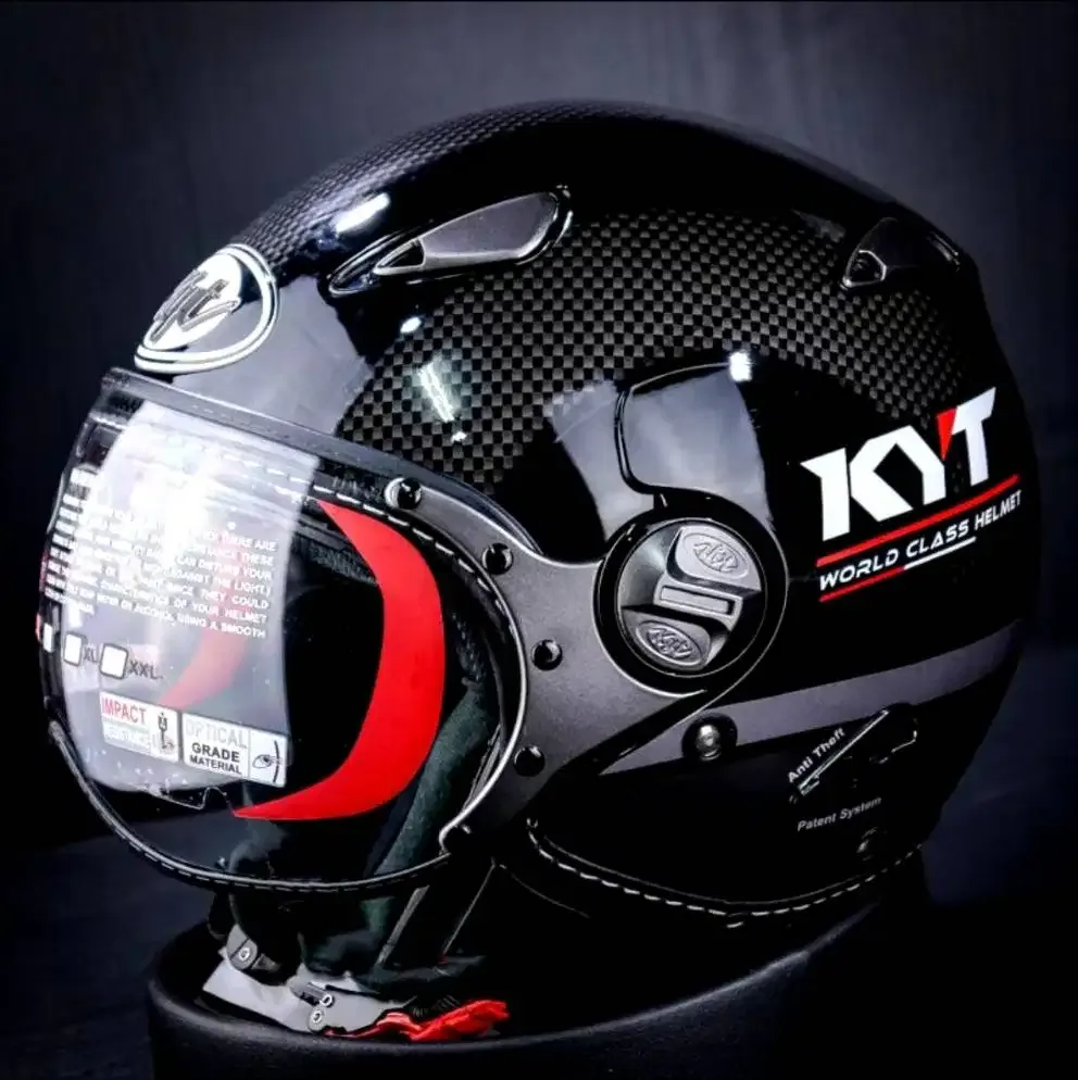 Helm KYT Elsico - motif karbon - helm pilot - Image 3 of 4