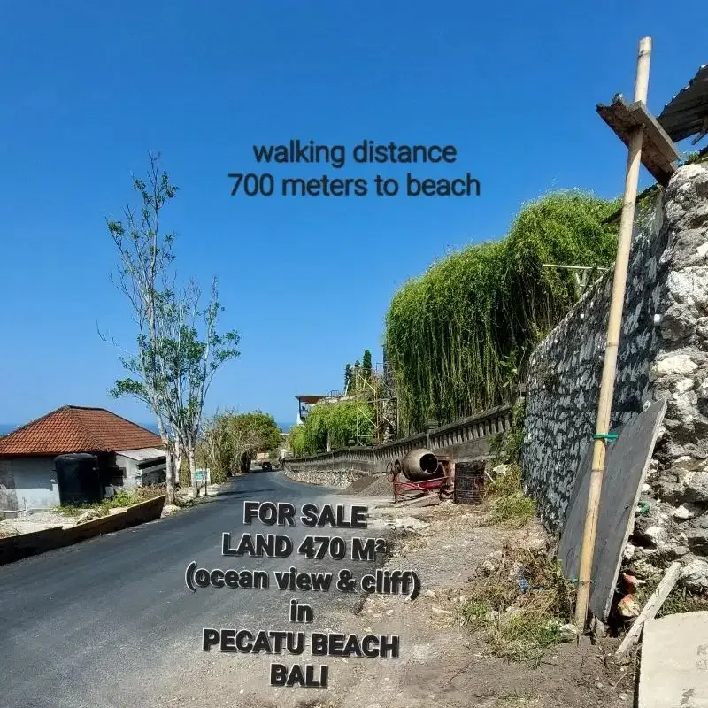 For sale small land OCEAN VIEW, can WALK to PECATU BEACH CLIFF BALI - Image 4 of 6