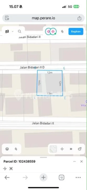 Dijual Cepat - Tanah Premium Seminyak Bidadari Lingkungan Vila - Image 4 of 4