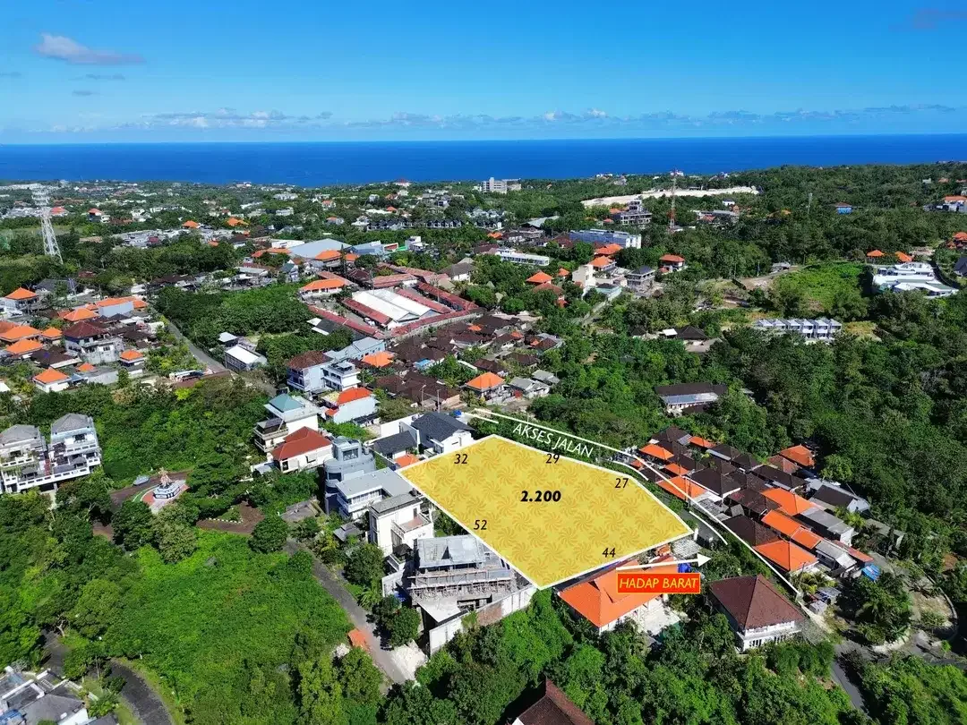DIJUAL MURAH TANAH OCEAN VIEW DI PECATU ULUWATU - Image 3 of 8