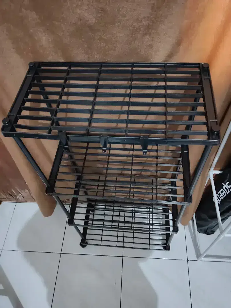 Rak Troli Serbaguna 4tingkat+roda Bhan Tebal&kokoh Hitam Uk.41x22x83cm - Image 2 of 4