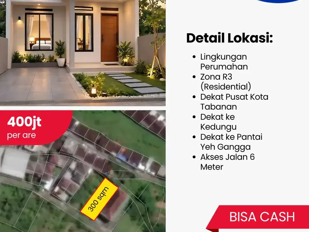[Dijual] Tanah atau Rumah / Villa (indent) di Perumahan Pesona Rajawali Tabanan - Image 4 of 6