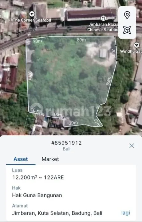 Tanah Siap Bangun Strategis Pinggir Jalan Utama Uluwatu Jimbaran - Image 1 of 4