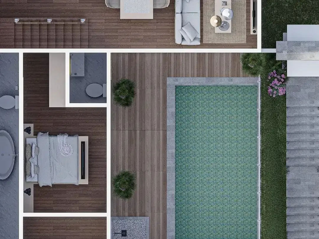 Freehold - Modern 2 Bedroom Villa with Riverside Views 30 Minutes from Ubud Centre - Image 9 of 10