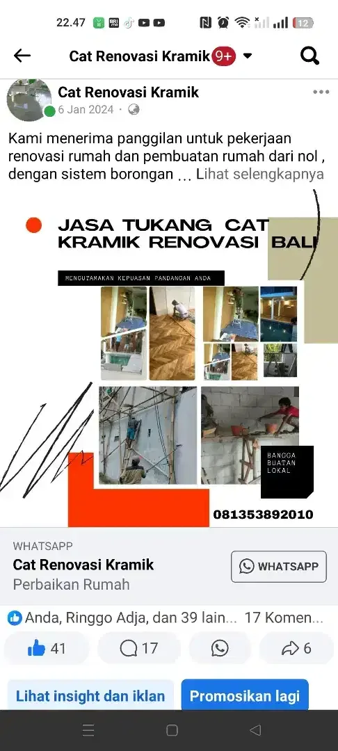 Jasa tukang cat renovasi waterprofing dak beton ,kramik  dan finising - Image 1 of 5