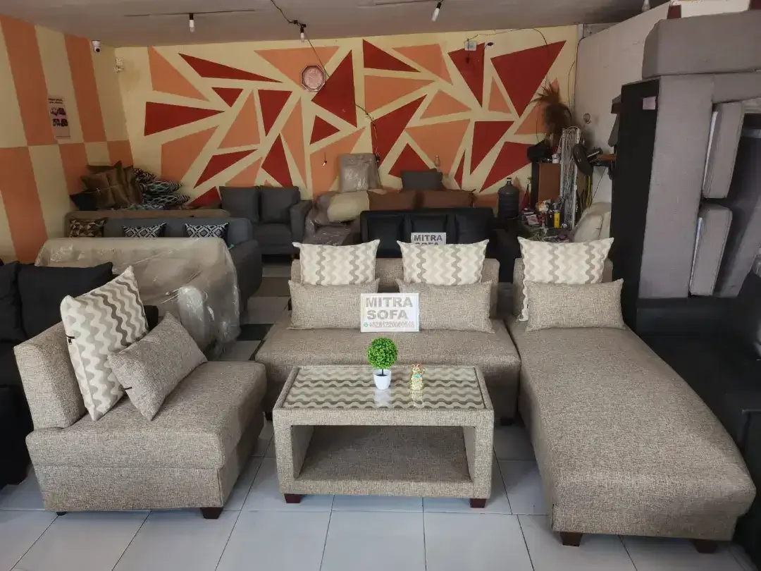 Sofa Single 150cm + 2 Puf + Meja Tamu, Terima Servis & Cash Kredit - Image 9 of 9