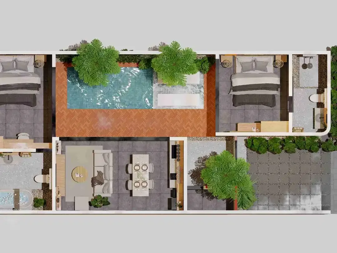 villa 2 bedroom 5 menite jimbaran beach - Image 3 of 10