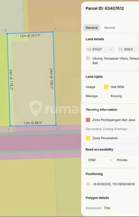 Tanah Langka Strategis Area Jl Cargo Denpasar Utara Bebas Banjir 100% - Image 4 of 4
