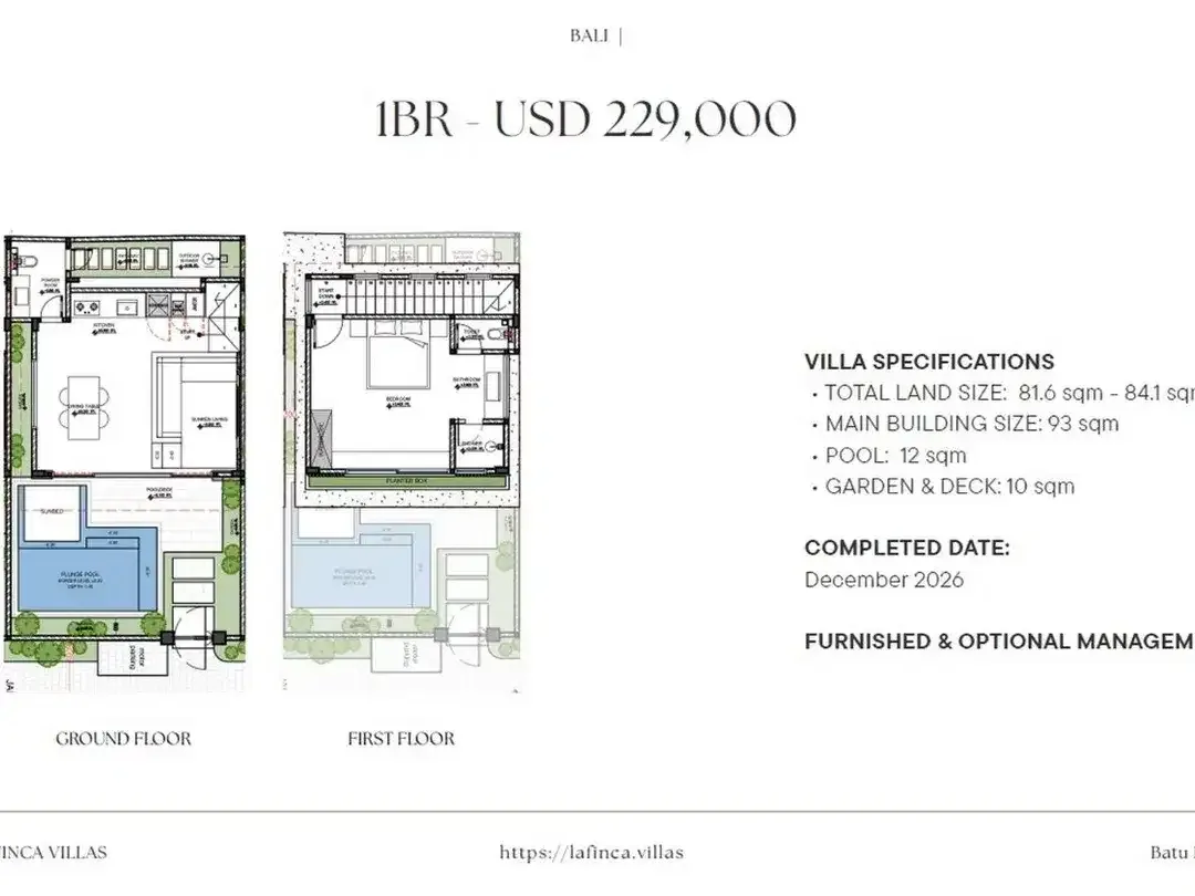 Off Plan 1 Bedroom Villa for Leasehold 26 Years , La Finca Bali - Image 10 of 10
