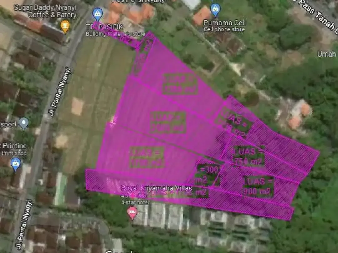 Disewakan Tanah 10.475 m² – Dekat Pantai Nyanyi, Akses Private, Harga Kompetitif - Image 3 of 4