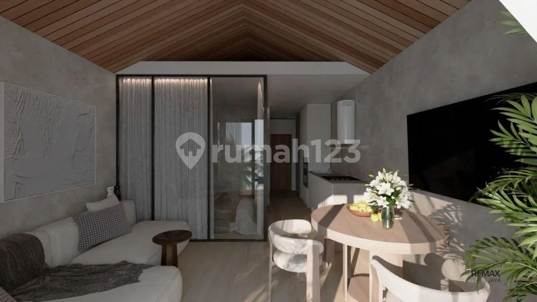 Tropical 1Br Apartment With Sharing Pool For 33-Year Leasehold In Sanur - Image 3 of 4