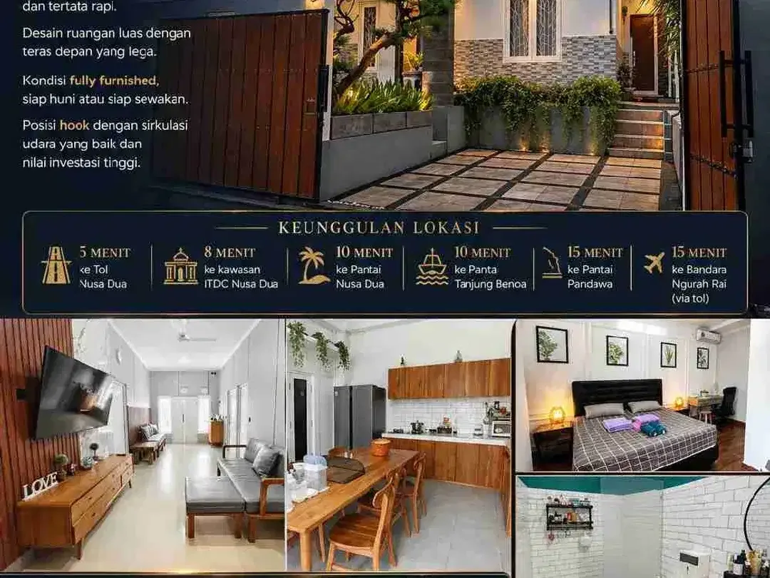 RUMAH SIAP HUNI 2 LANTAI – NUSA DUA LOKASI HOOK - Image 1 of 10