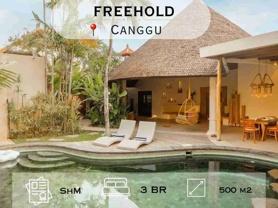 Freehold 3-Bedroom Villa For Sale – Berawa, Canggu Bali - Image 1 of 10