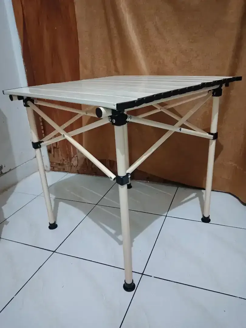 Meja Camping Lipat Outdoor portable 50x50x52cm Bahan kuat kokoh + tas - Image 2 of 4