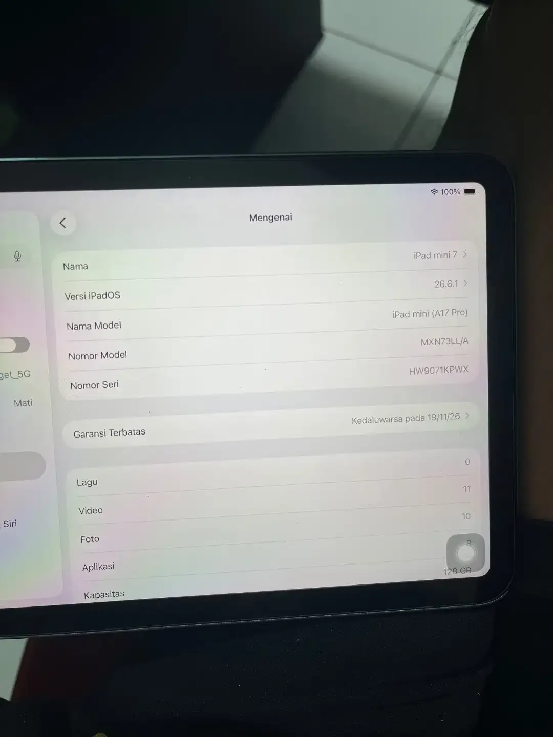 ipad mini 7 128gb warna biru(ex inter) wifi only - Image 5 of 10