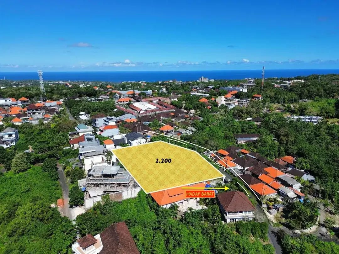 DIJUAL MURAH TANAH OCEAN VIEW DI PECATU ULUWATU - Image 2 of 8