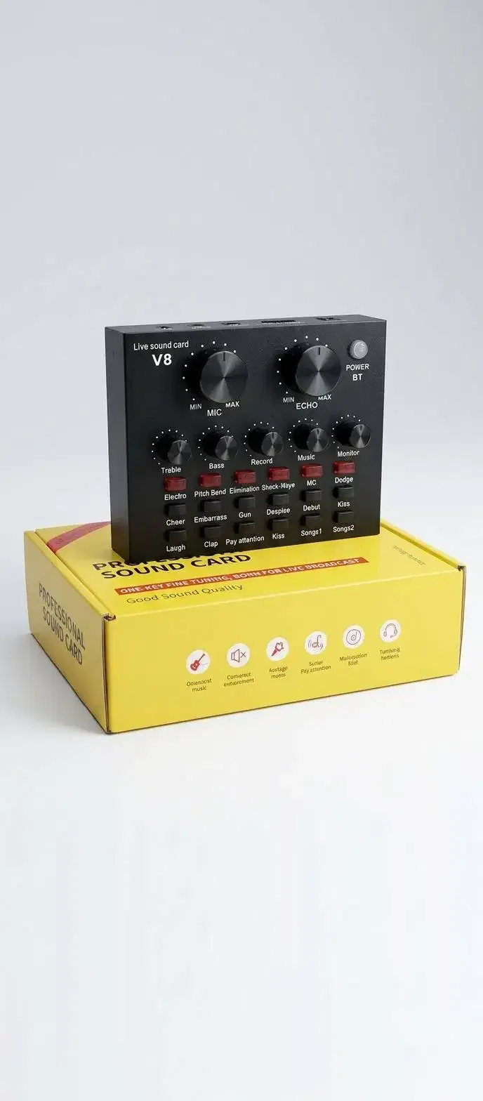 Paket Komplit Podcasting & Live Streaming (BM-800 + Soundcard V8 + Pha - Image 4 of 5