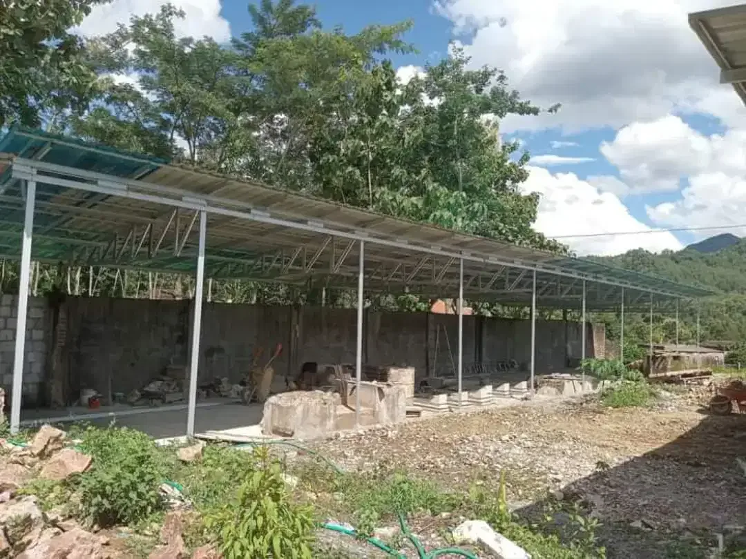 Kanopi, Canopy besi hollo, kanopi baja ringan, Rangka baja,Pvc - Image 7 of 10