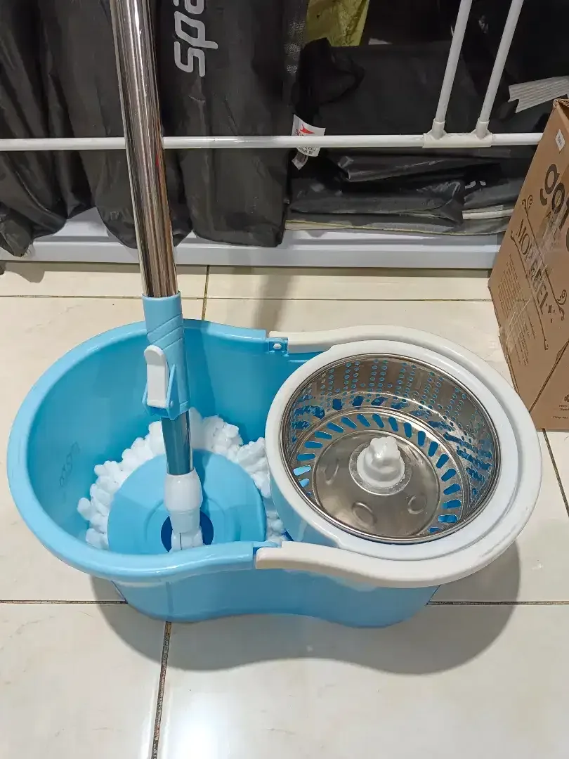 Alat Pel Lantai Stainless Super Mop Ember Pencuci Putar kap 2-3L - Image 4 of 8