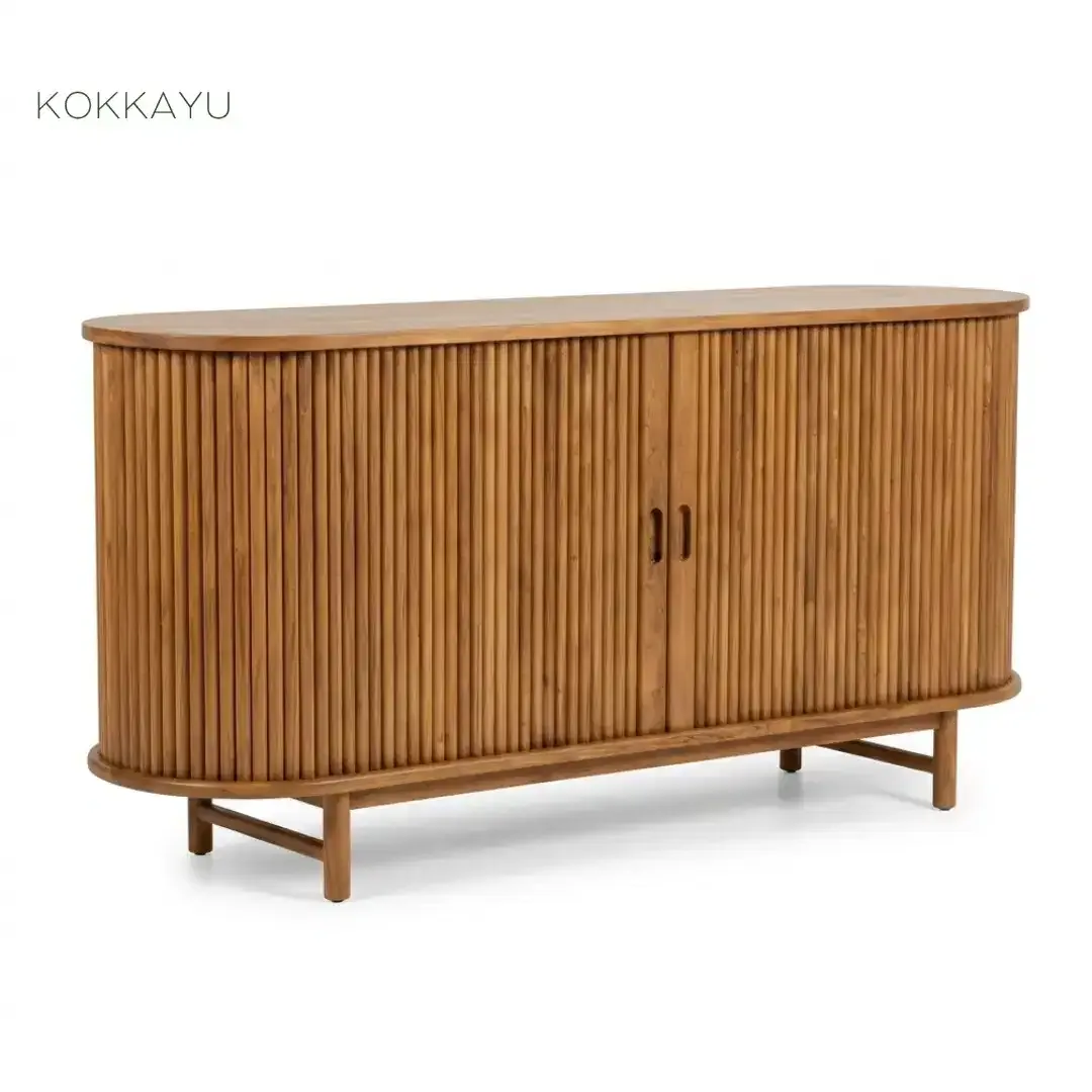 Bufet Japandi Tv Minimalis Modern Salur Kayu Jati - Image 1 of 4