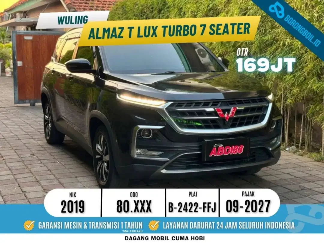 WULING ALMAZ T LUX TURBO 7 SEATER 2019 Hitam - Image 1 of 10