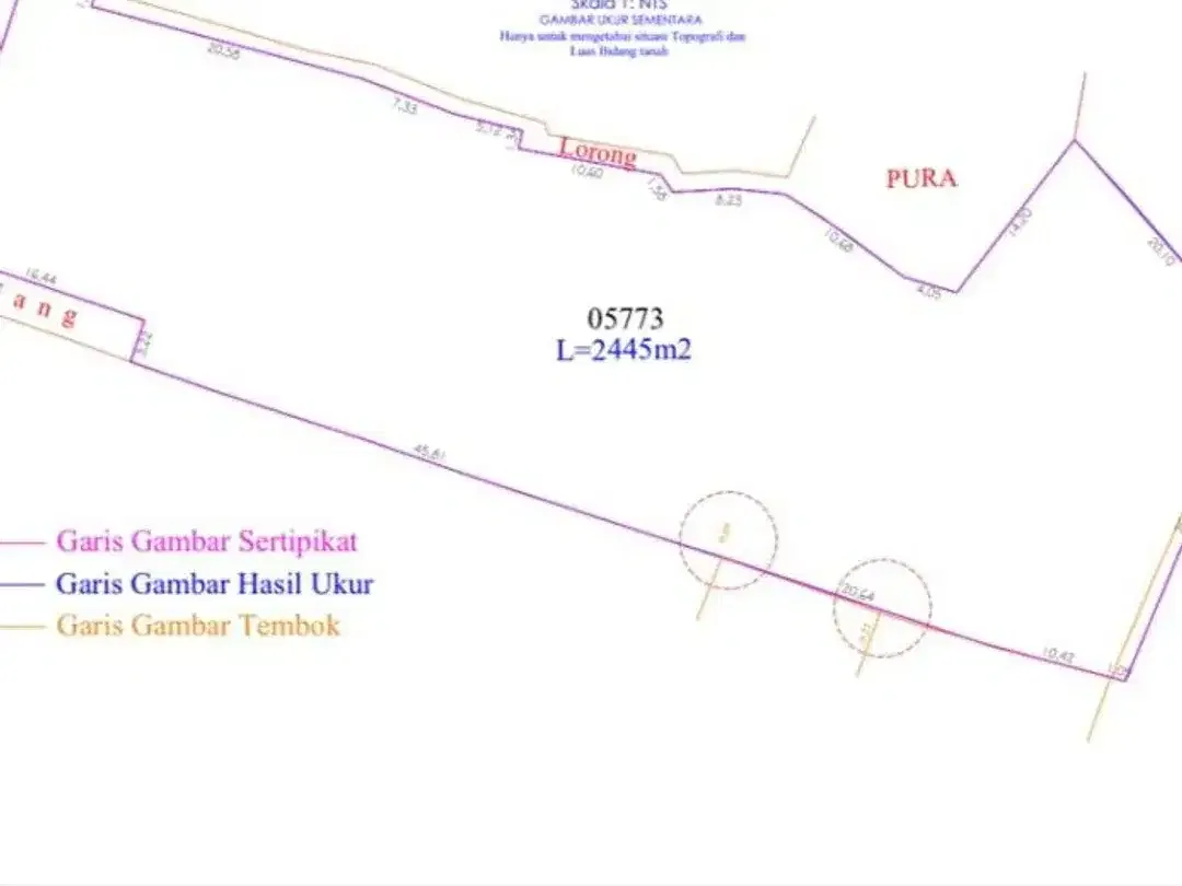 RARE GOLDEN ASSET! Tanah 200m dari Pantai Nelayan Canggu – ITR Pariwisata (Zona Pink) ( RBN / ML RMX JY / LM ) - Image 2 of 2