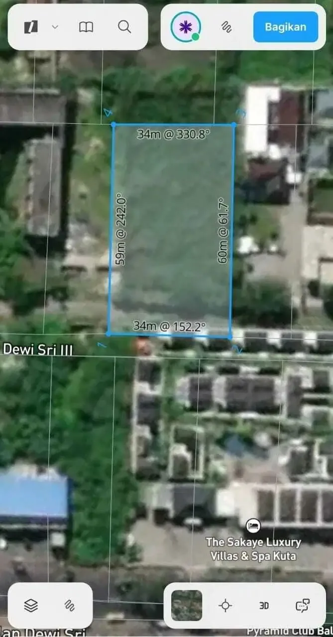 Tanah Strategis Lingkungan Villa Mewah di Dewi Sri Kuta Bali - Image 8 of 8