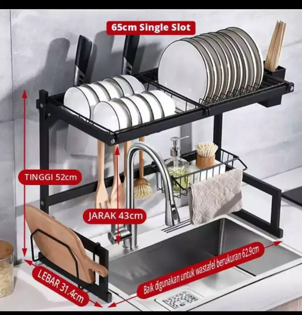 Rak piring di Atas wastafel UK 65 cm - Image 1 of 2