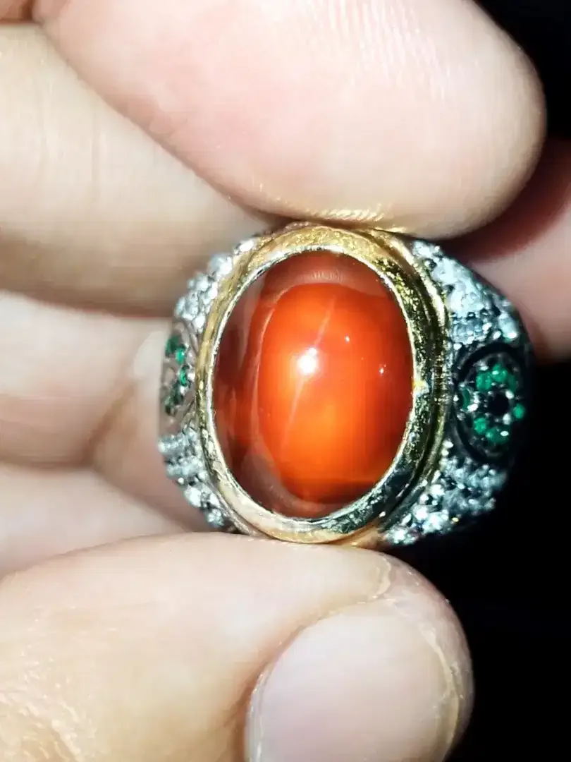 Cincin Natural Red Garnet Srilanka - Image 5 of 9