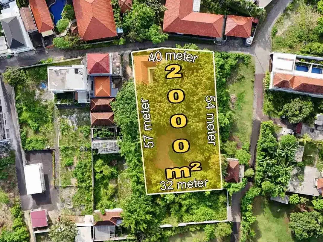 Tanah 2000m2 Lokasi Premium 6 Menit ke Pantai Gunung Payung Bali - Image 5 of 10