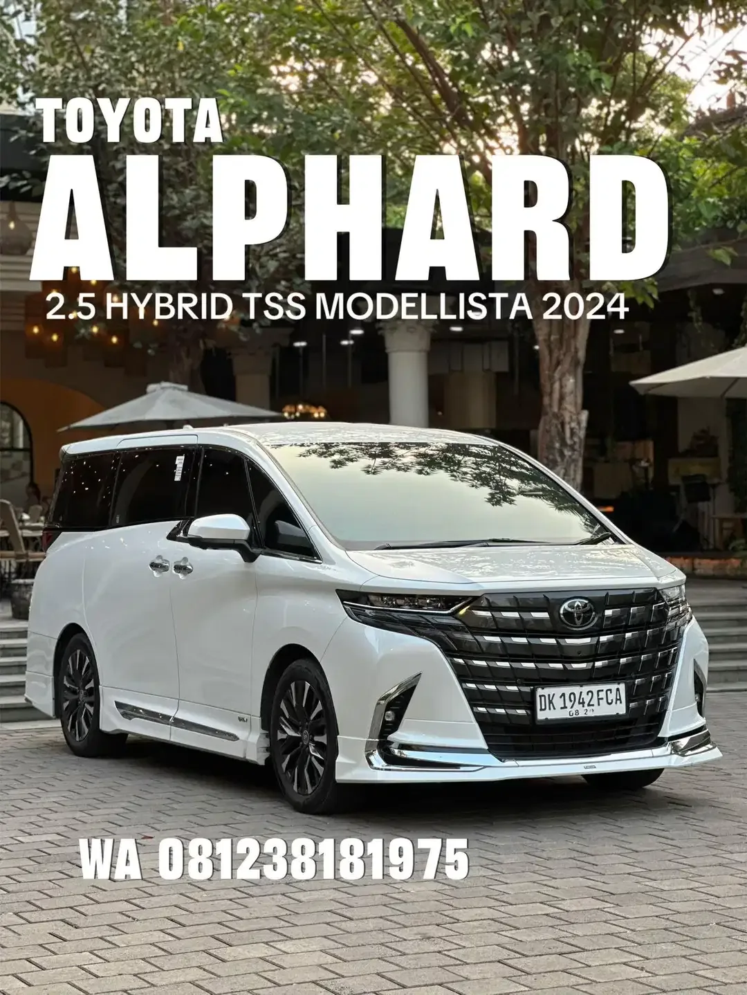 NEW ALPHARD 2.5 HYBRID TSS MODELLISTA 2024 PUTIH ASLI BALI - Image 1 of 10