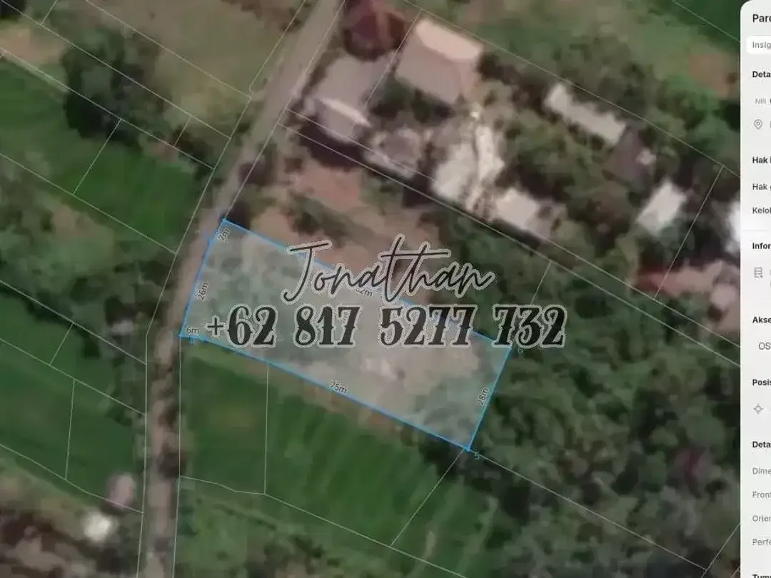 Dijual Tanah Raya Pantai Nyanyi Zona Pariwisata Tabanan - LSADT - Image 8 of 8