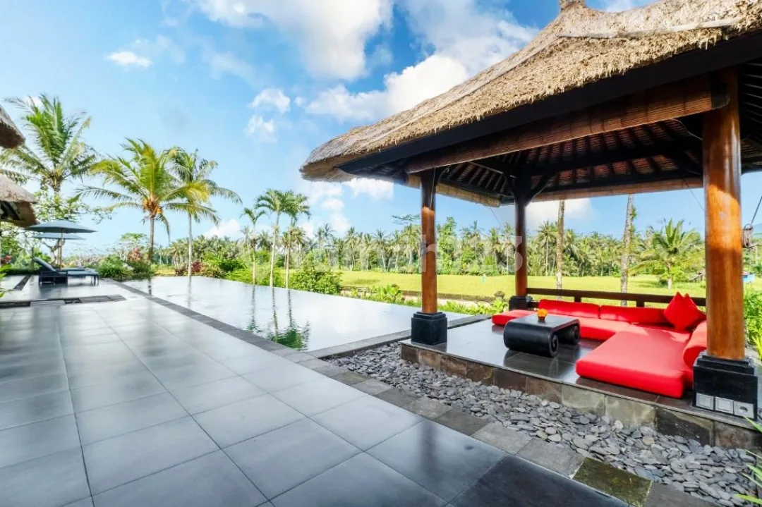 Turun Harga...Beautiful Villa With Rice Field View , Only 20 Minutes To Central Ubud At Tegalalang Ubud - Image 1 of 4