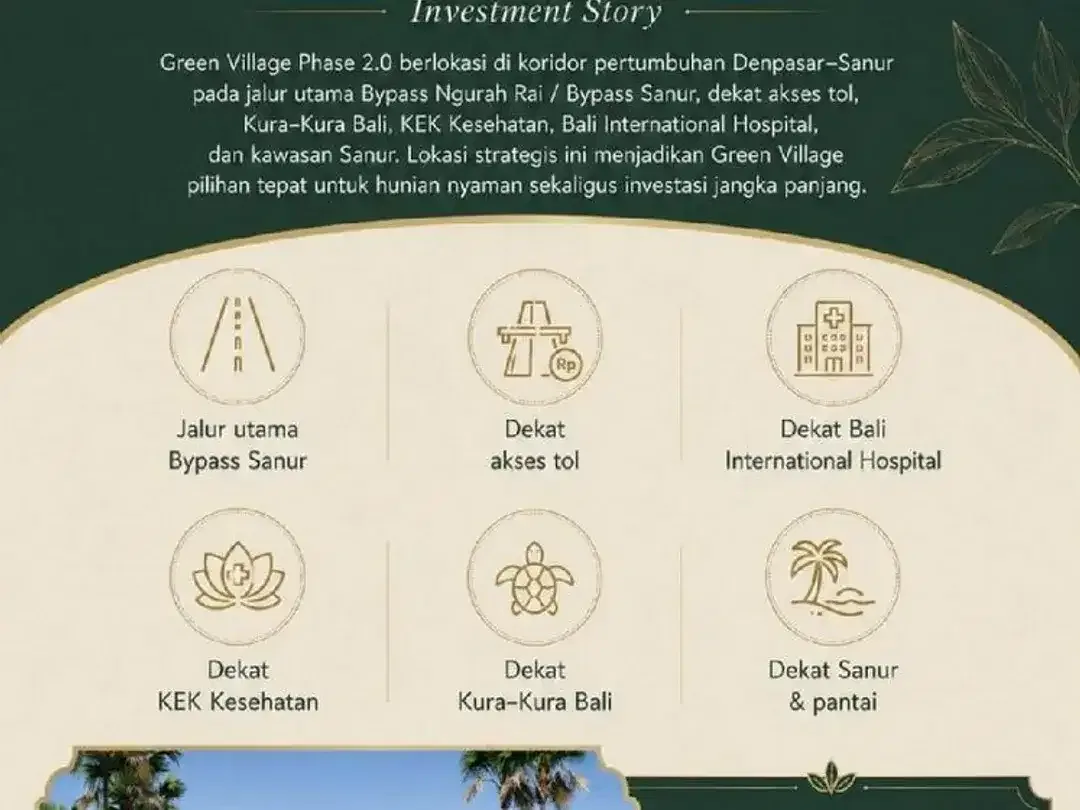 Villa Fully Furnished Dijual di Green Village, Denpasar Sanur - Image 5 of 5