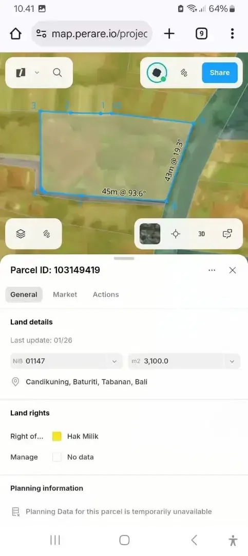 Dijual tanahjalan utama Raya Bedugul, Baturiti, Bali, Langsung Pemilik - Image 2 of 4