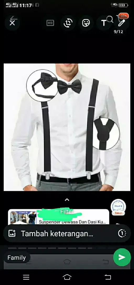 Paket Suspender + Dasi kupu kupu - Image 1 of 8